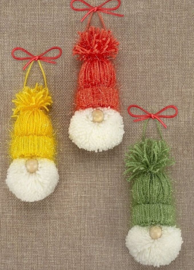 Елочная игрушка "Дед Мороз из ниток". Творческая мастерская